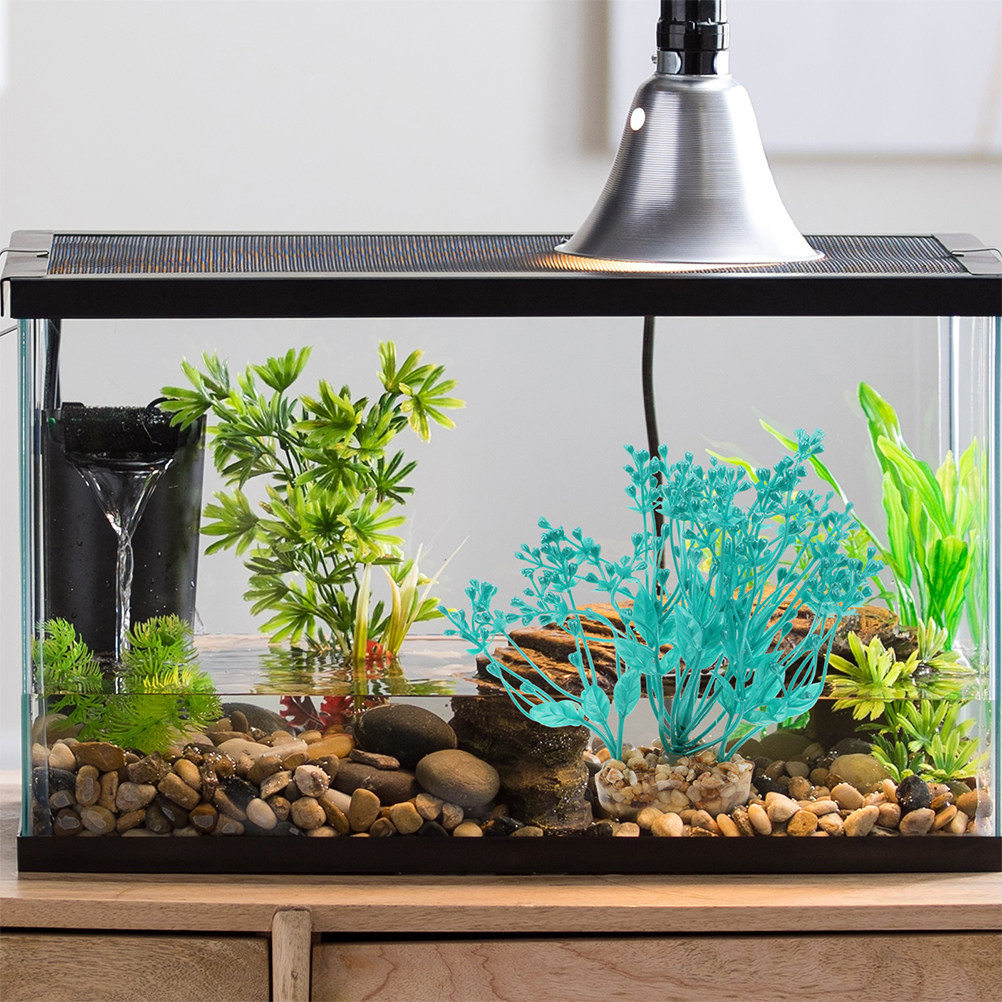 Aquarium Planted Tank Setup - 2Pcs Simulated Water Grass Plastic Aquarium