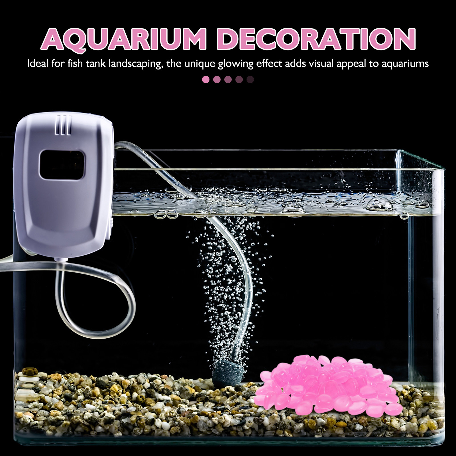 400Pcs Glowing Pebbles Violet  - Aquarium Plant Violet 评论和价格