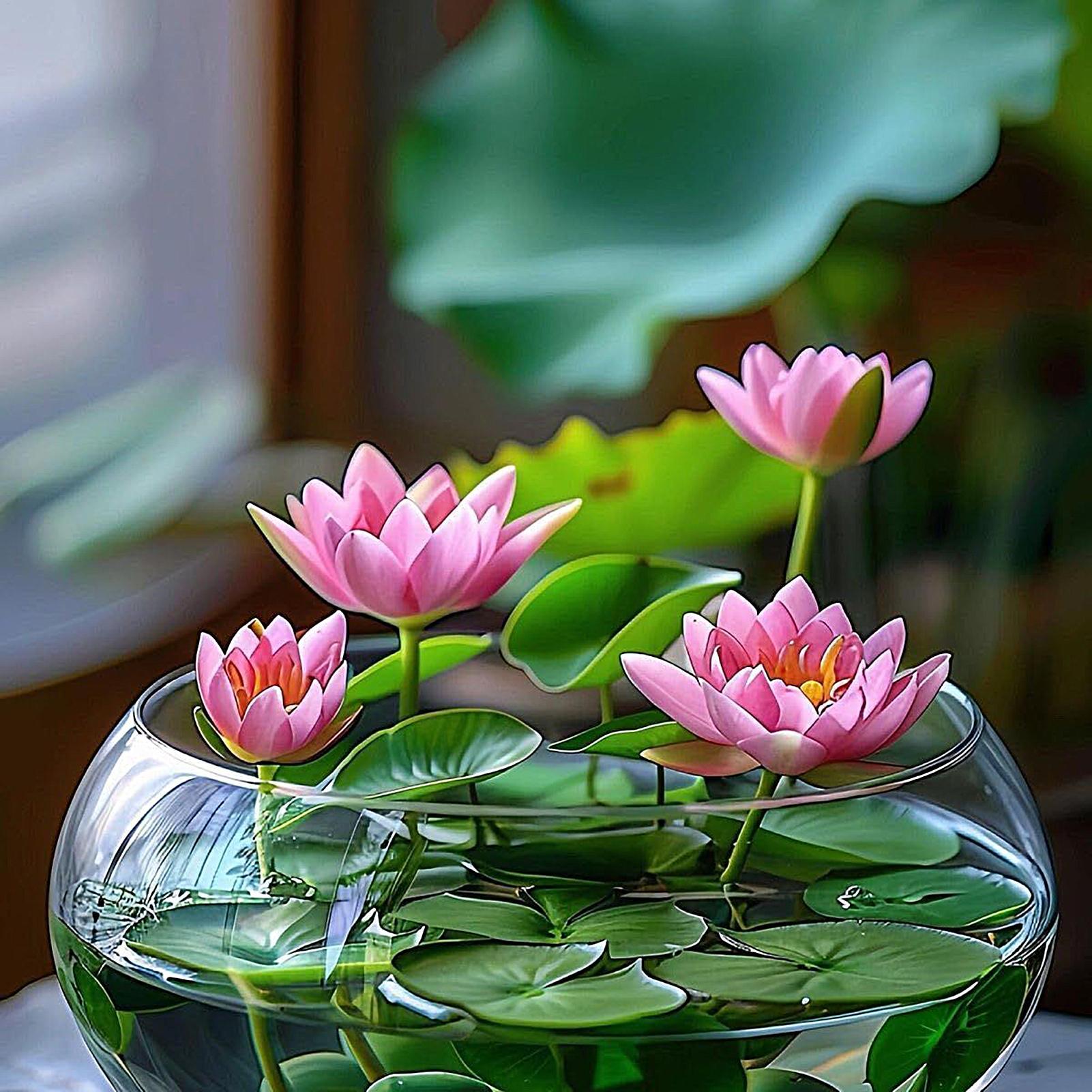Fish Glass Bowl Glass Large Hy - Aquarium Plants 评论和价格