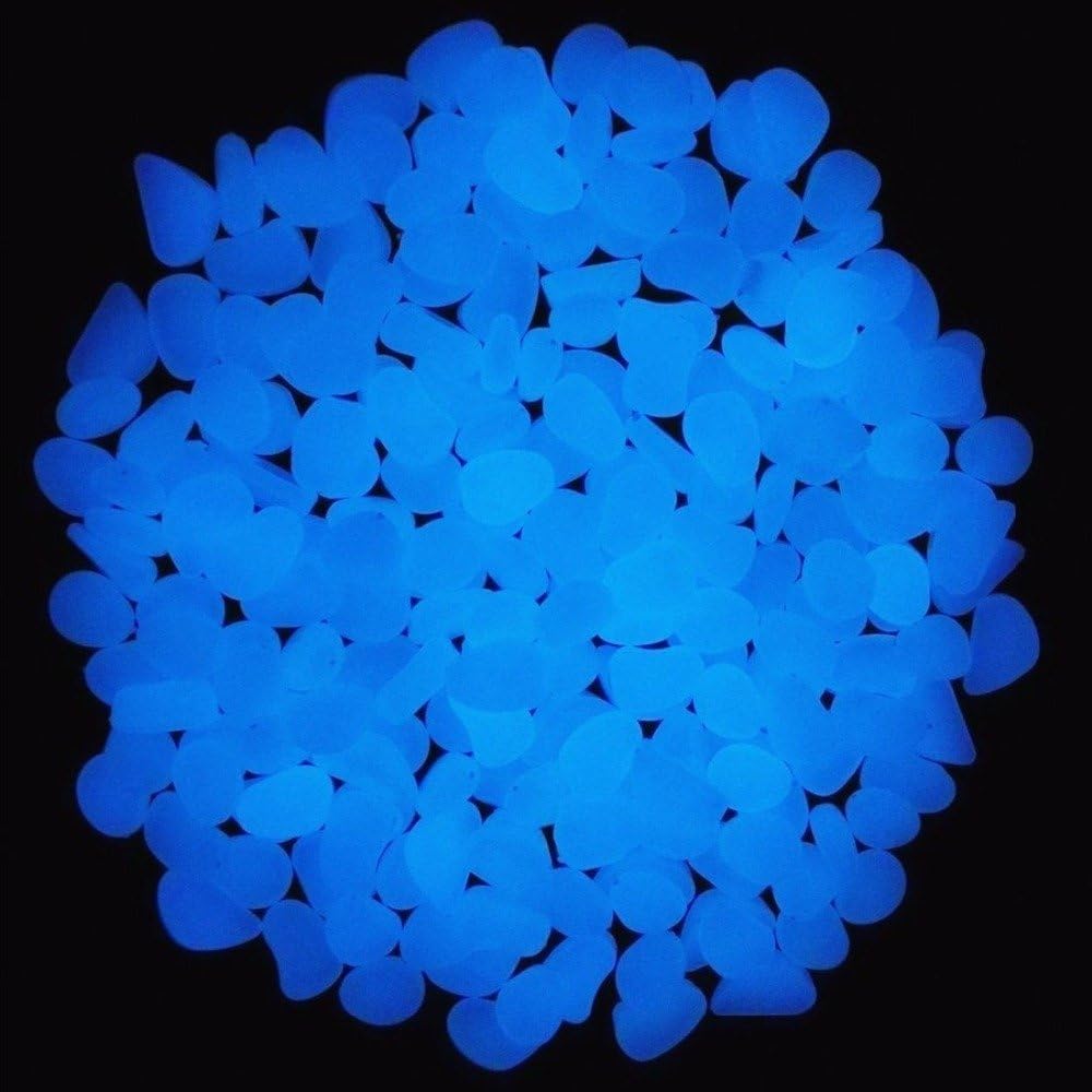 Fish Tank Rocks Glow Blue Pebb - Aquarium Plants 评论和价格