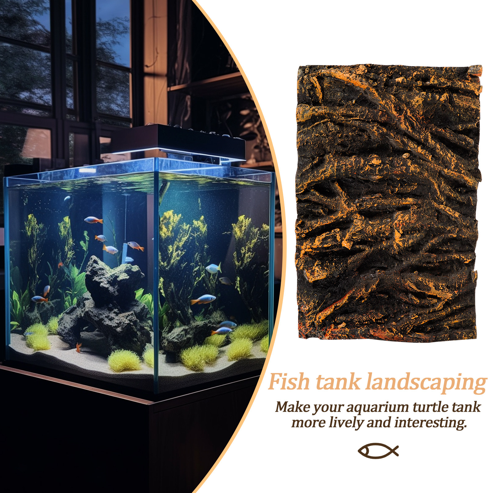 3D Tree Root PU Aquarium Backg - Aquarium Plants Book 评论和价格