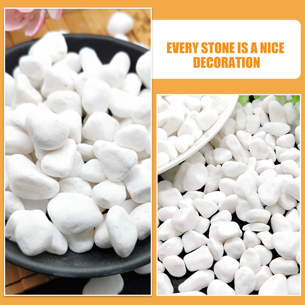 1Set White Decorative Stone Aq - Aquarium Plant Gravel 评论和价格