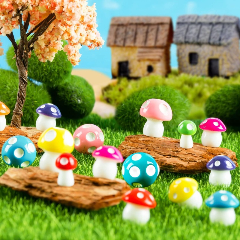New 10-80PCS Mini Resin Mushro - Aquarium Planting Ideas 评论和价格